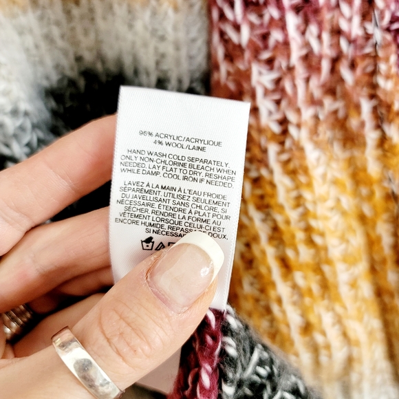 Express multicolor open sweater long cardigan - Picture 8 of 9